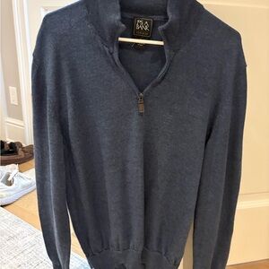 Jos. A. Bank Men's Navy Zip-Up Sweater